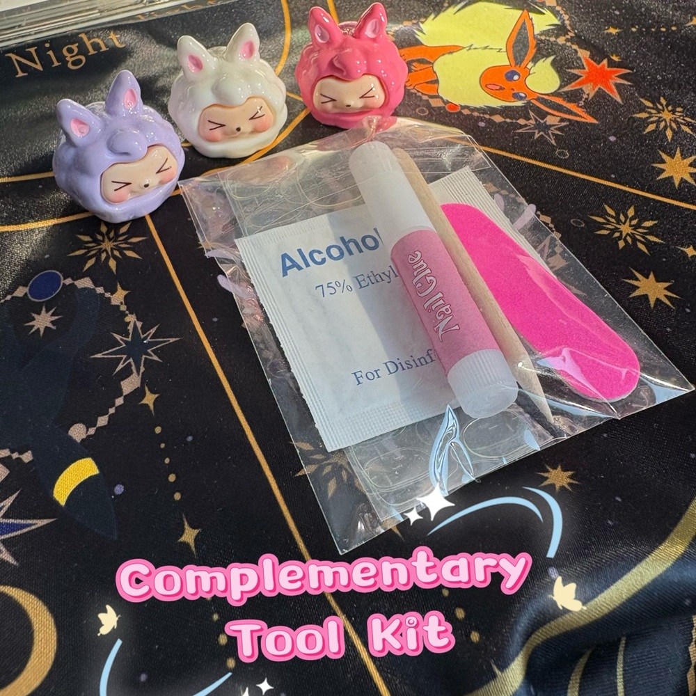Cute Nail Teddy bear and Kitten - 1.5mm short nail - Picture 3 of 5